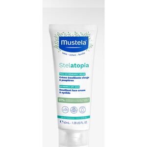 Mustela Stelatopia Extremely Dry Skin Emollient Face Cream & Eyelids 1.35 oz
